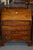 A George III mahogany bureau.