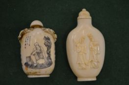 Two snuff bottles.