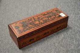 An eastern lacquer glove box.