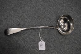 An Edinburgh silver ladle.