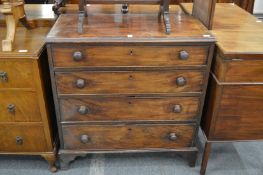 A 19th century mahogany four drawer chest.