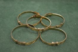 Five children's bangles.