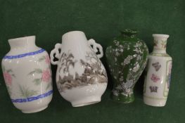 Four Chinese porcelain small bottles.