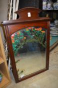 A mahogany mirror.