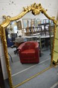 A good large 19th century gilt framed overmantle mirror.