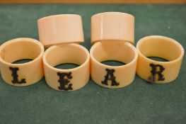 Napkin rings.