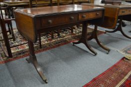 A good Regency style mahogany sofa table.