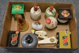 Novelty miniature liqueur bottles.