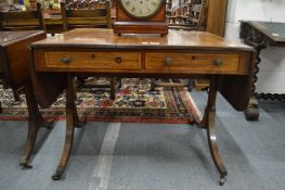 A Regency mahogany sofa table (split top).