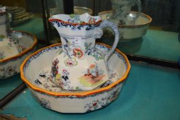 A Masons ironstone jug and bowl set.