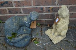 Two garden ornaments.