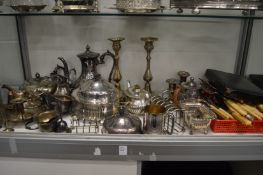 A large quantity of plated wares.