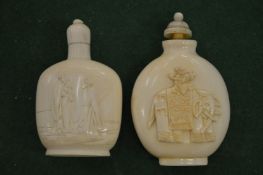 Two Chinese snuff bottles.