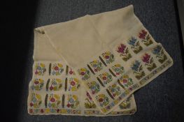 An eastern embroidered tapestry, unframed.