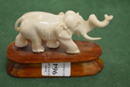 An elephant on stand.