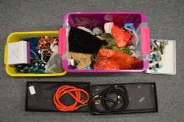 A large quantity of costume jewellery.