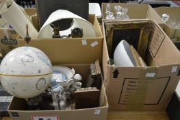 A quantity of decorative items, lamps etc.