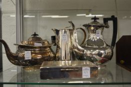 Four items of silver plate.