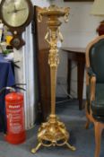 A good ormolu torchere with female caryatid figural support.