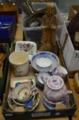 Decorative china to include Quimper etc.