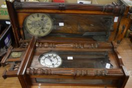 Two Victorian wall clocks (AF).