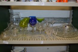A quantity of glassware.