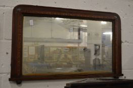 A Victorian mahogany overmantle mirror.