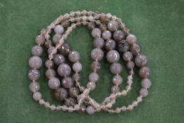 A bead necklace.