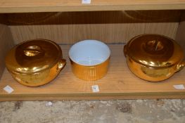 Royal Worcester gilt decorated serving dishes.