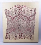A SAFAVID STYLE TEXTILE FRAGMENT, mounted to a stretched canvas, the textile measuring 68cm x 61cm.