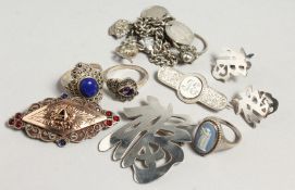 ASSORTED SILVER JEWELLERY