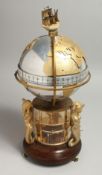 A GOOD ST JAMES HOUSE COMMEMORATIVE ANNULAR CLOCK, circa. 1984, No. 181/1500. The globe revolves,