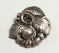 A GEORG JENSEN SILVER BROOCH. Sterling, Denmark 71.