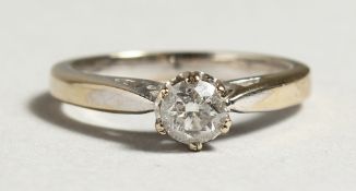 AN 18CT WHITE GOLD SINGLE STONE DIAMOND RING