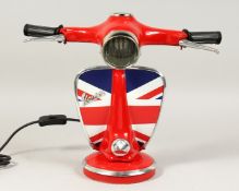 A UNION FLAG VESTA LAMP 13ins high.