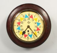 A REPLICA RAF FUSEE WALL CLOCK. 8ins diameter.