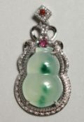 A JADEITE GOURD PENDANT.