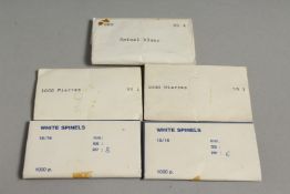 FIVE PACKETS OF SPINELS.