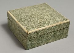 A SHAGREEN CIGARETTE BOX 4ins.