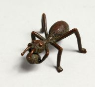 A JAPANESE BRONZE ANT, 5cm