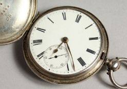 A VICTORIAN SILVER, LONDON 1872, POCKET WATCH.