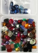 A BOX OF VARIOUS STONES