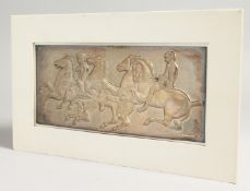 AN ILIAS LALAOUNIS CARD, SIGNED, Roman Soldiers on horseback.