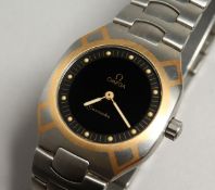 A GENTLEMAN'S OMEGA STEEL WRISTWATCH, NO 54199658