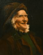 19th Century English School, A head and shoulders portrait of a fisherman, oil on canvas, 18