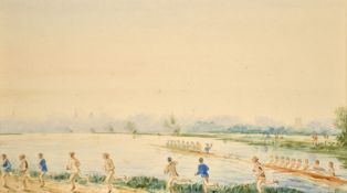 Edward Beecham Lait (FL.1865-1869), Two scenic Oxford views, the Oxford Boat Race, and the distant