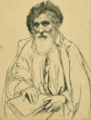 Arthur William Heintzelman (1891-1965) American, Portrait of an elderly man seated holding a book,