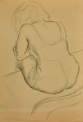 Clifford Hall (1904-1973), study of the artist's model, signed and dated 1955, 21