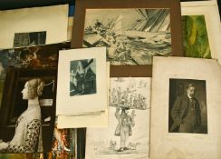 A collection of unframed prints, (Q).