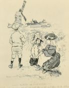 Will Owen, 'Bribery and Corruption', an ink cartoon drawing, signed, 13